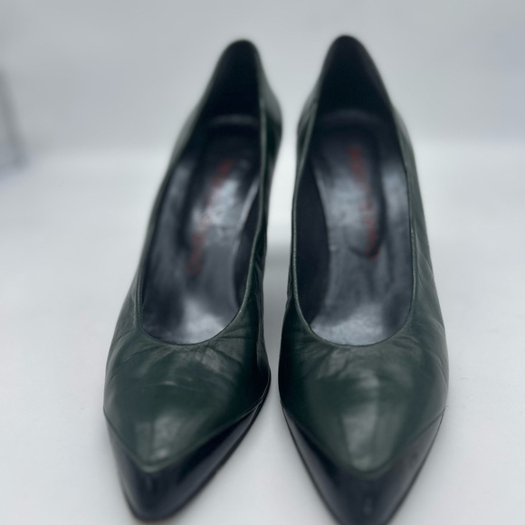 Vintage Charles Jourdan Dark Green Pumps - Picture 4 of 11